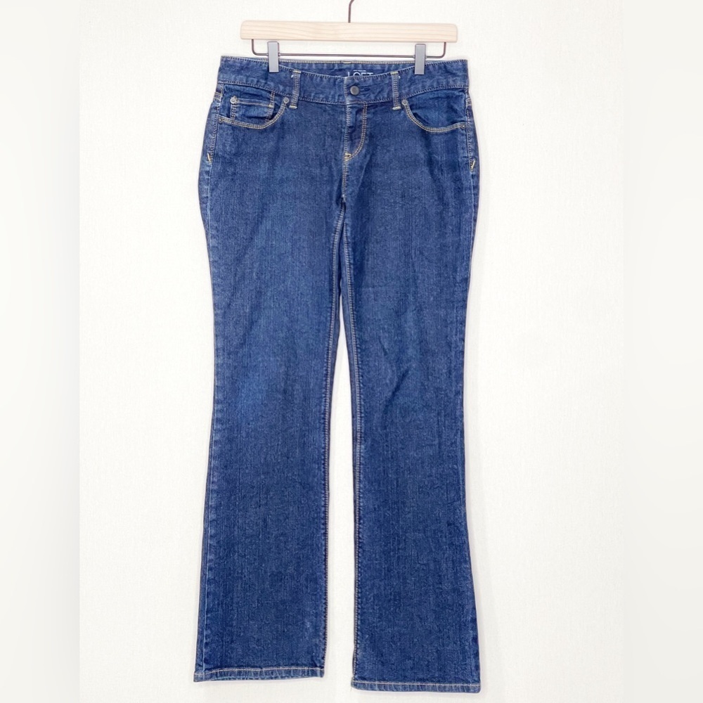 Ann Taylor Loft Curvy Boot Dark Wash Jeans Size 6